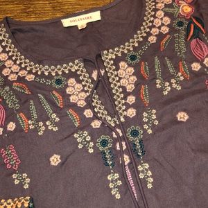 Solitaire long sleeve boho bohemian festival Top